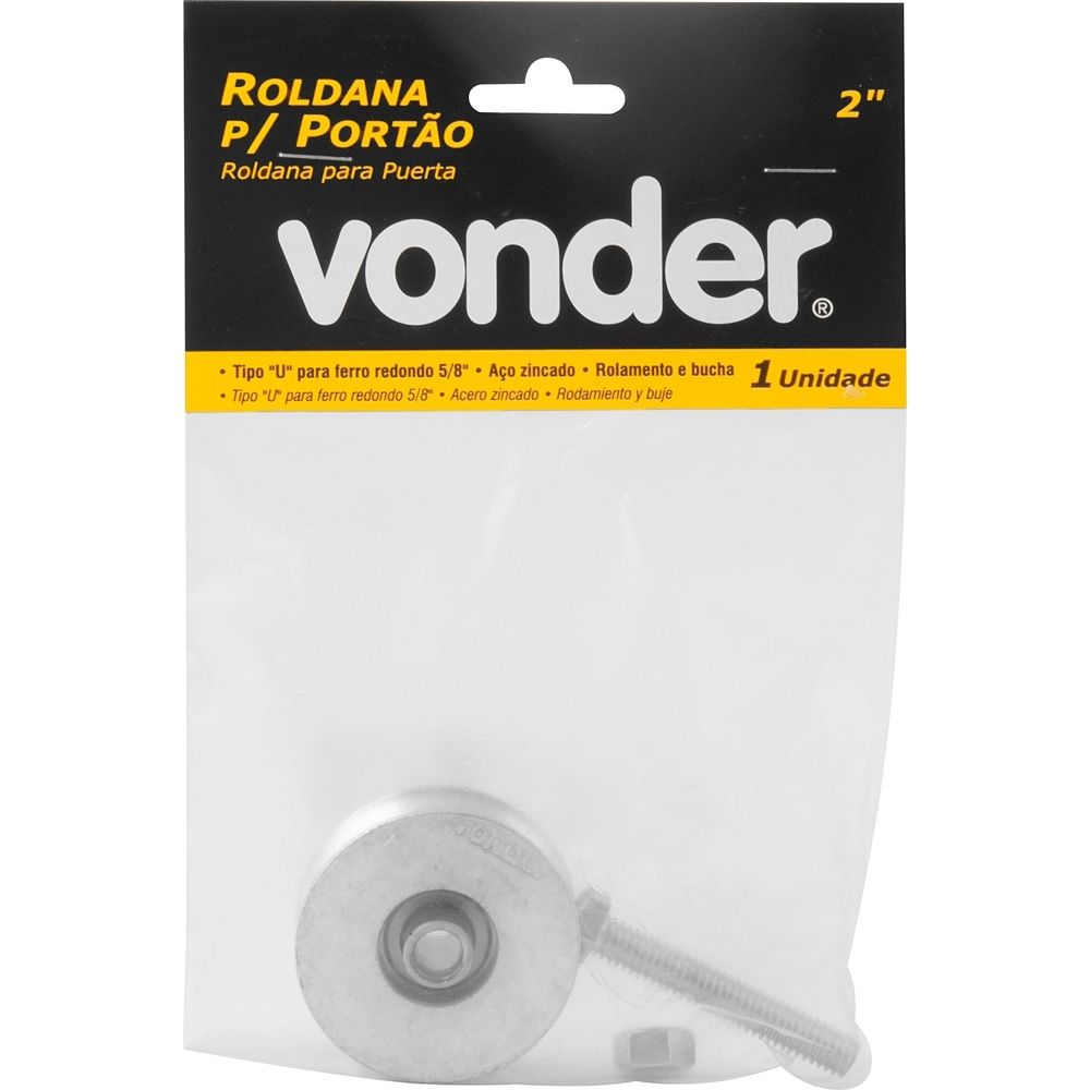 Roldana Portão 2" "U" Zincado Vonder 3212200182