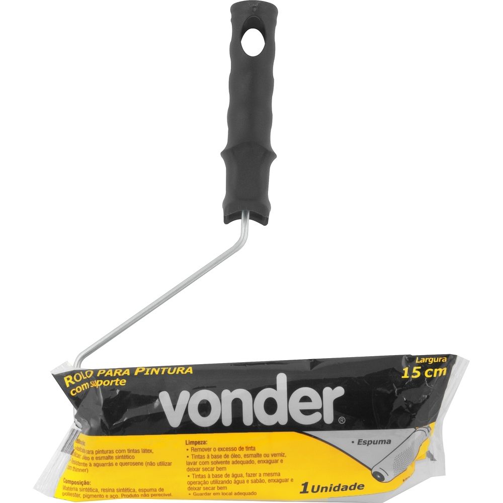 Rolo Espuma 15cm Com Suporte Para Pintura Vonder 6241097500