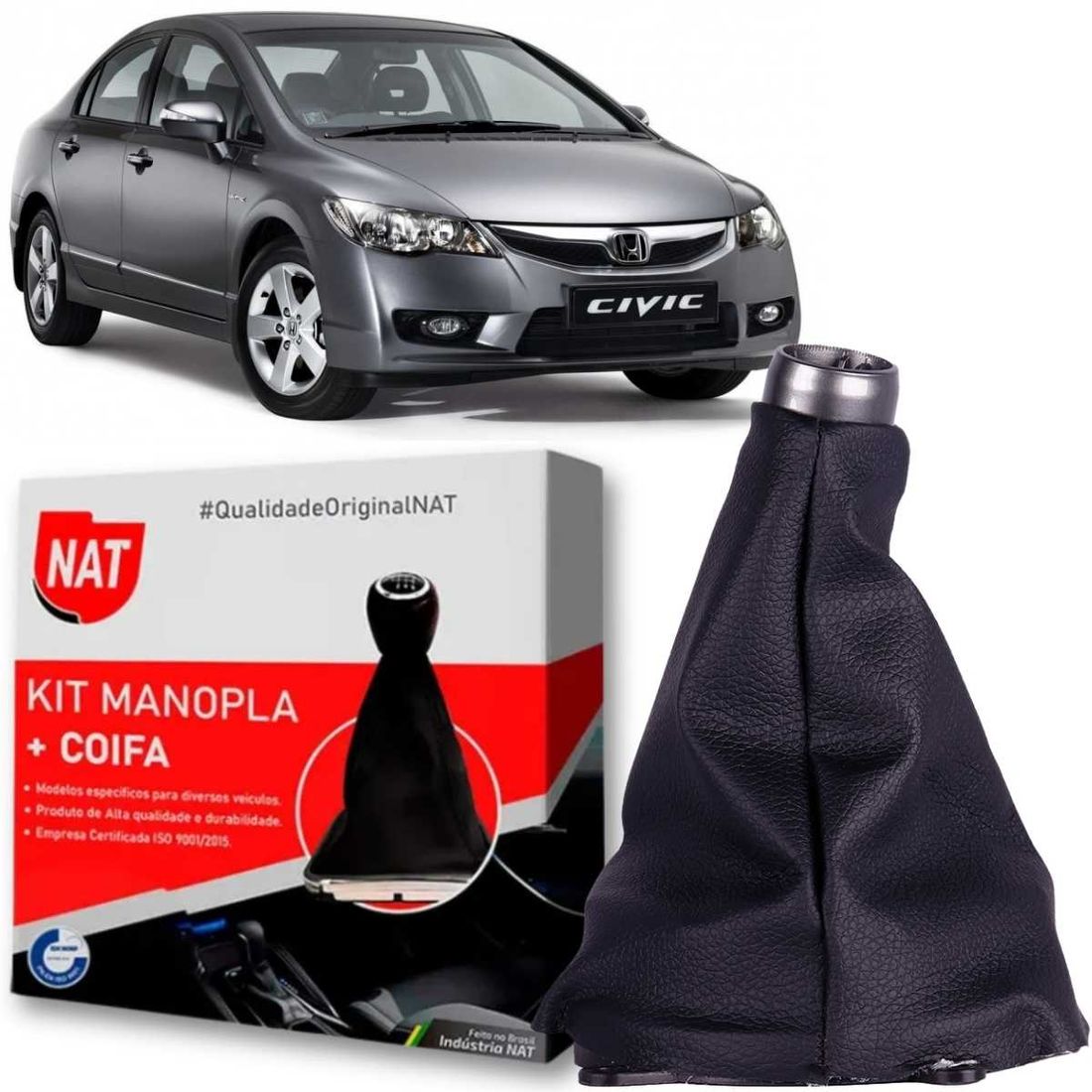 Coifa Alavanca Câmbio Honda Civic 2007 Até 2011 Nat Coifa Alavanca Câmbio Honda Civic 2007 Até 2011 Nat
