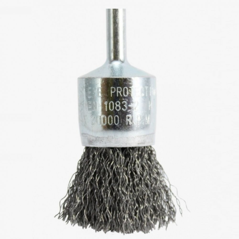 Escova Aço Latonado Ondulado Tipo Pincel 30mm Haste 1/4" 509064