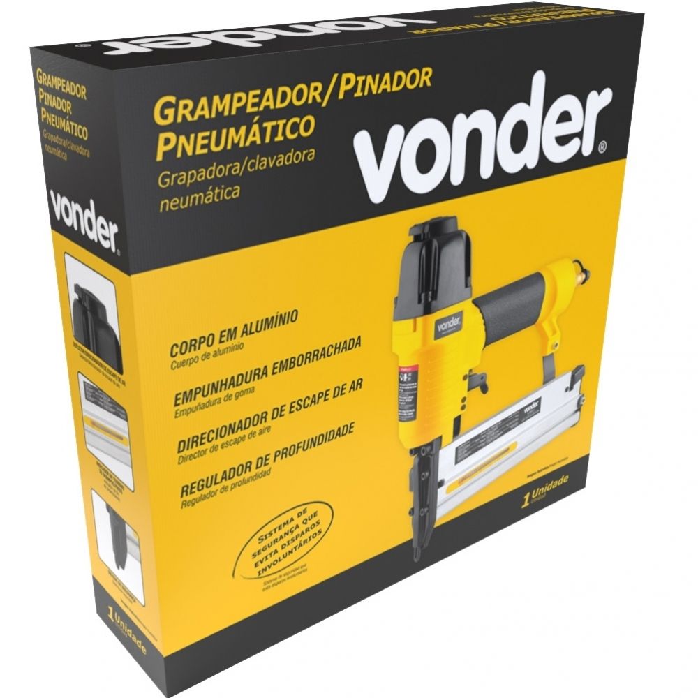 Grampeador Pinador Pneumático GPV 201 Vonder 6258000201