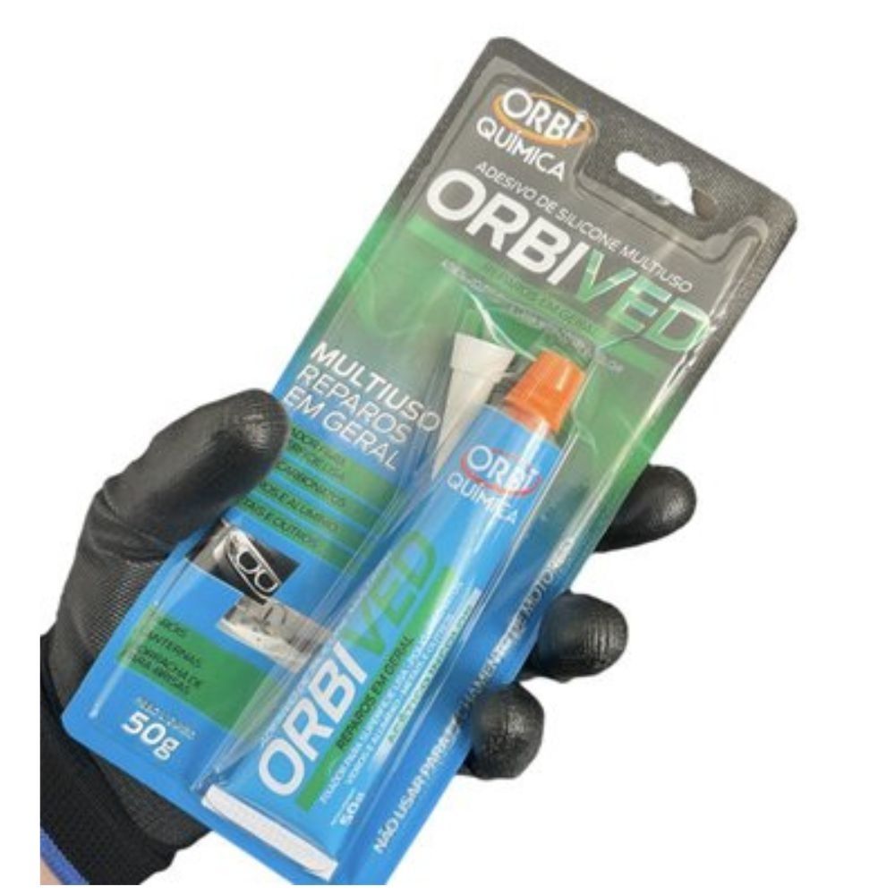 Borracha Silicone Incolor 50g Orbi