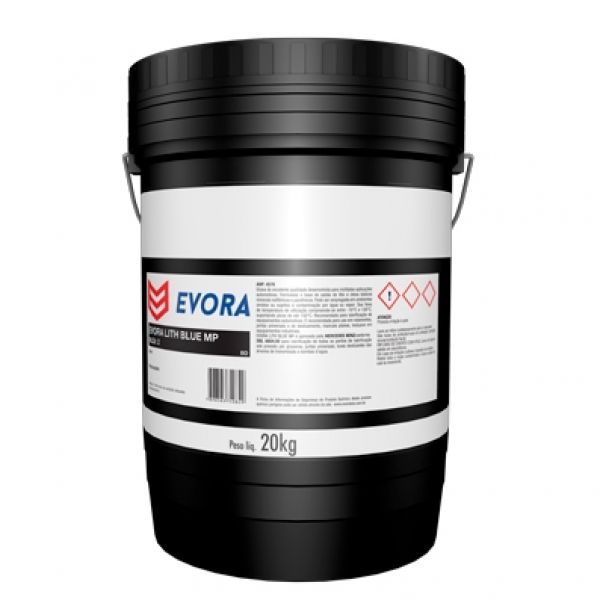 Graxa Azul Para Rolamentos Lith Blue MP NLGI2 Balde 20kg - Evora