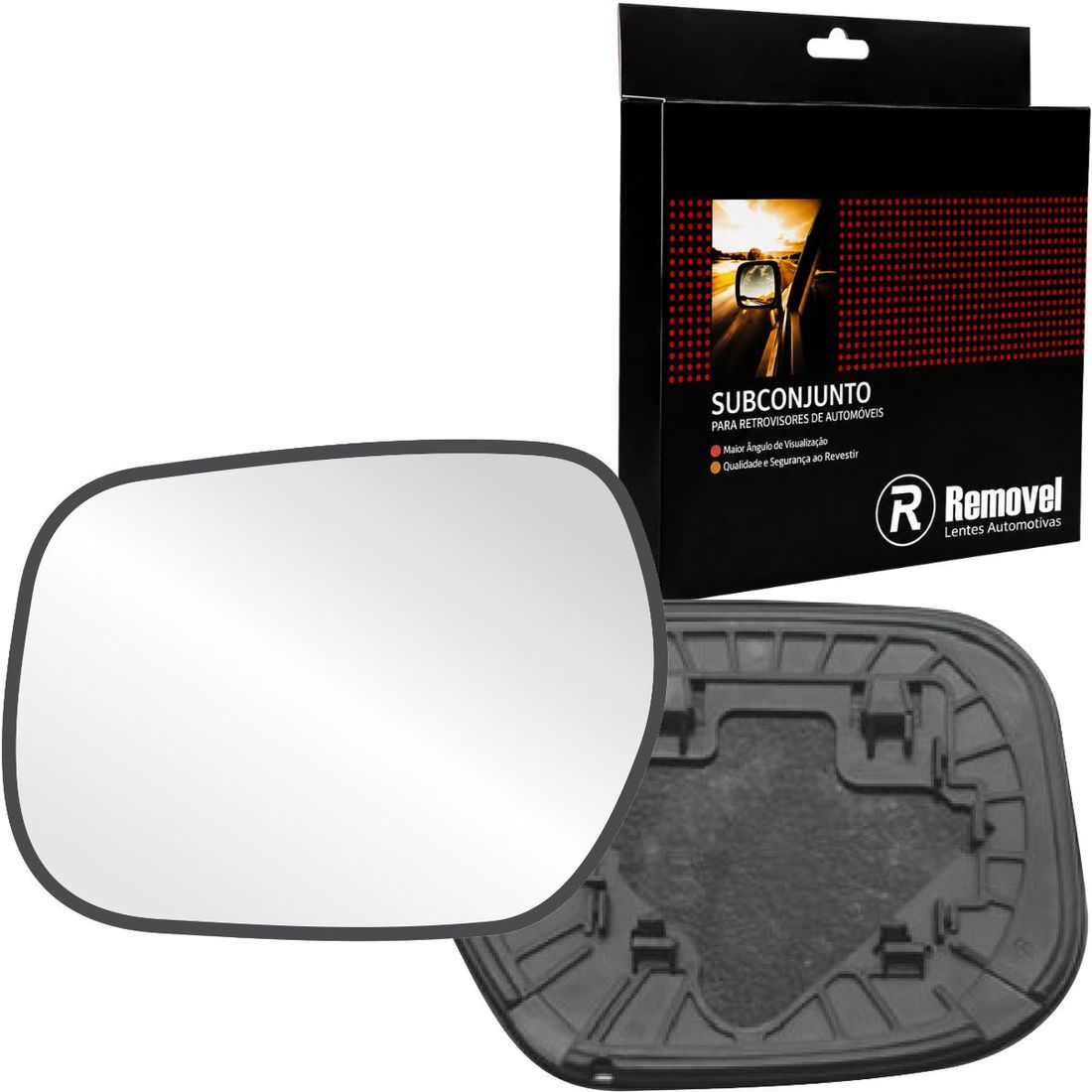 Lente Retrovisor Esquerdo Honda City 2009 A 2014