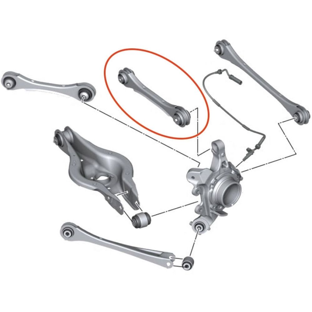 Braço Traseiro Superior Central Esquerdo BMW Série 1/2/3 e 4 - 2012 a 2021 APlus