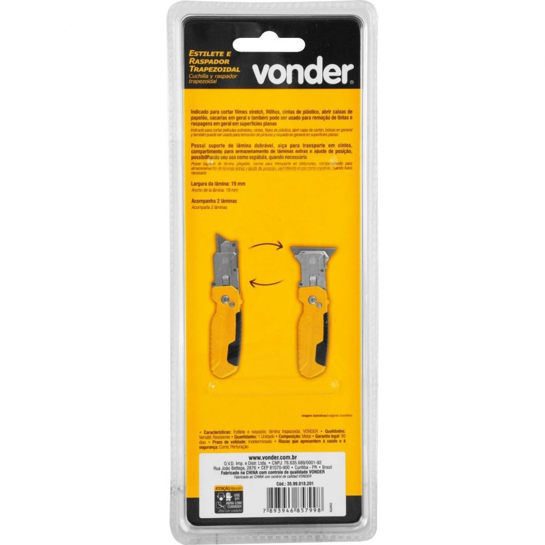 Estilete Raspador Trapezoidal Vonder