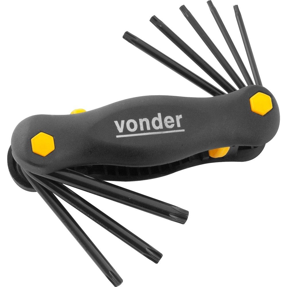 Jogo Chave Torx T9-T40 8 peças Tipo Canivete Vonder