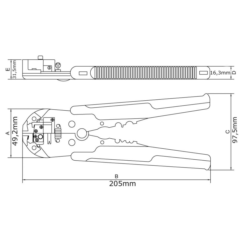 Alicate Desencapador de Fios Automático 8" Tramontina PRO 44051/108