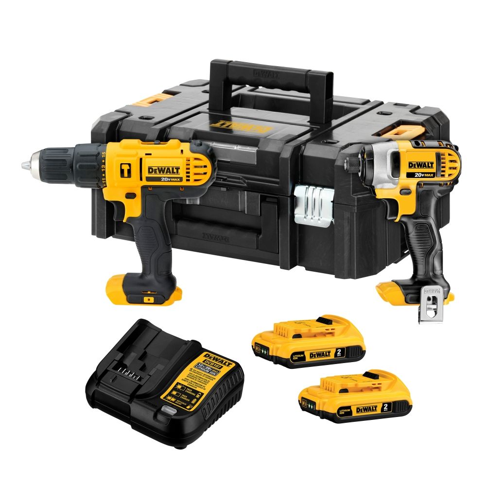 Combo DeWalt DCK222D2T-BR Parafusadeira/Furadeira Impacto + Parafusadeira Impacto 20V Combo DeWalt DCK222D2T-BR Parafusadeira/Furadeira Impacto + Parafusadeira Impacto 20V