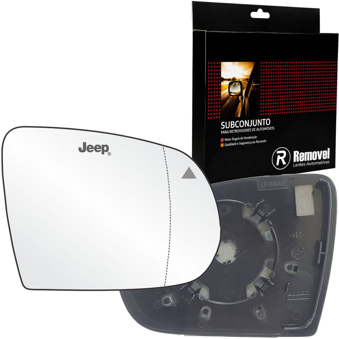 Lente Retrovisor Direito Jeep Compass Commander C/Imagem do Sensor