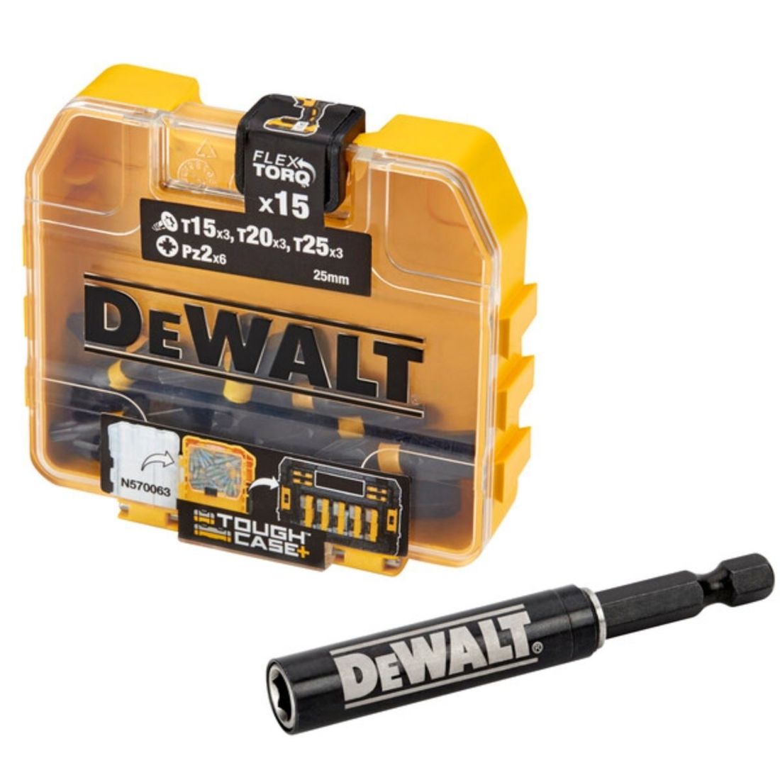 Jogo de Bits e Ponteiras Flextorq 16pçs DT70522T-QZ DeWalt