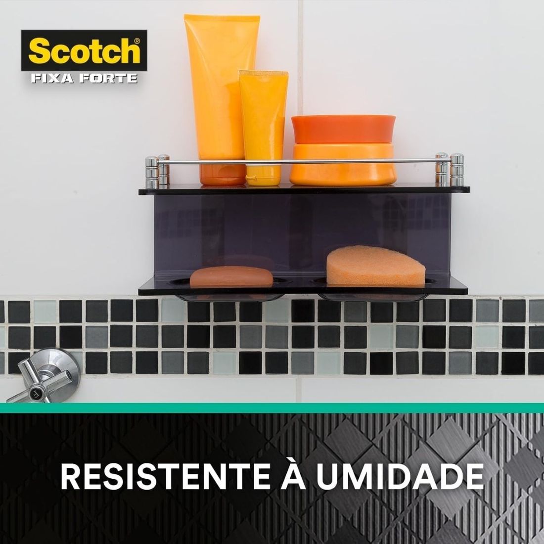 Fita Dupla Face 3M Fixa Forte Banheiro 24mm x 1,5m