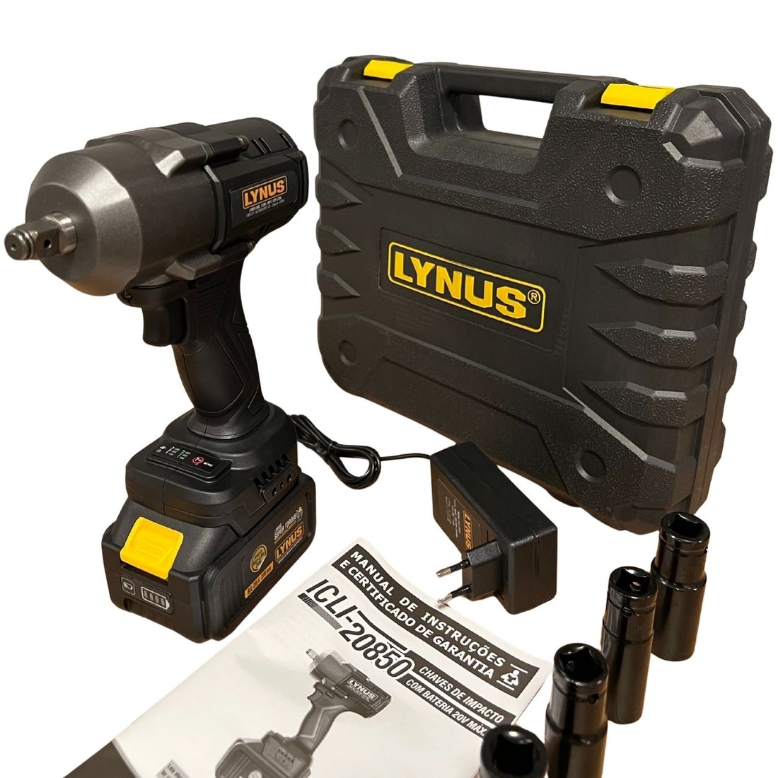 Chave Impacto Lynus 85kg 1 Bateria 20v 4Ah Chave Impacto Lynus 85kg 1 Bateria 20v 4Ah