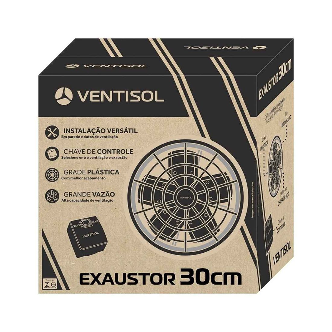 Ventilador Exaustor Industrial 30cm 130W 220V Ventisol