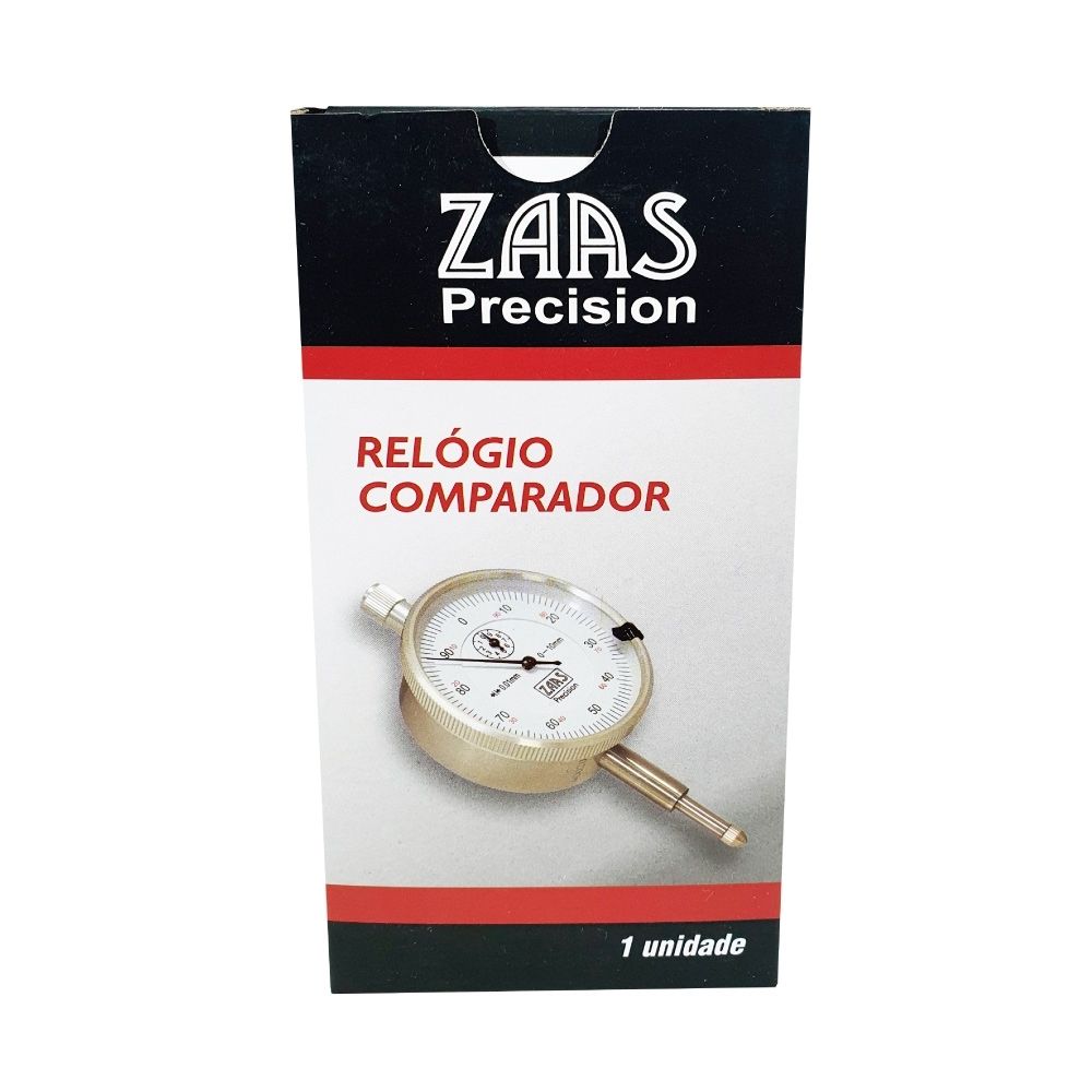 Relógio Comparador Zaas 03,0001 Para Torno 0,01-10mm
