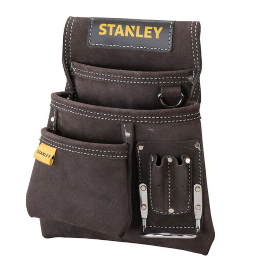 Porta Ferramentas Stanley em Couro Com 6 Bolsos