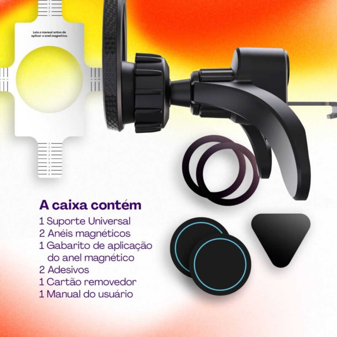 Suporte Veicular Magnético Universal Para Celular Geonav
