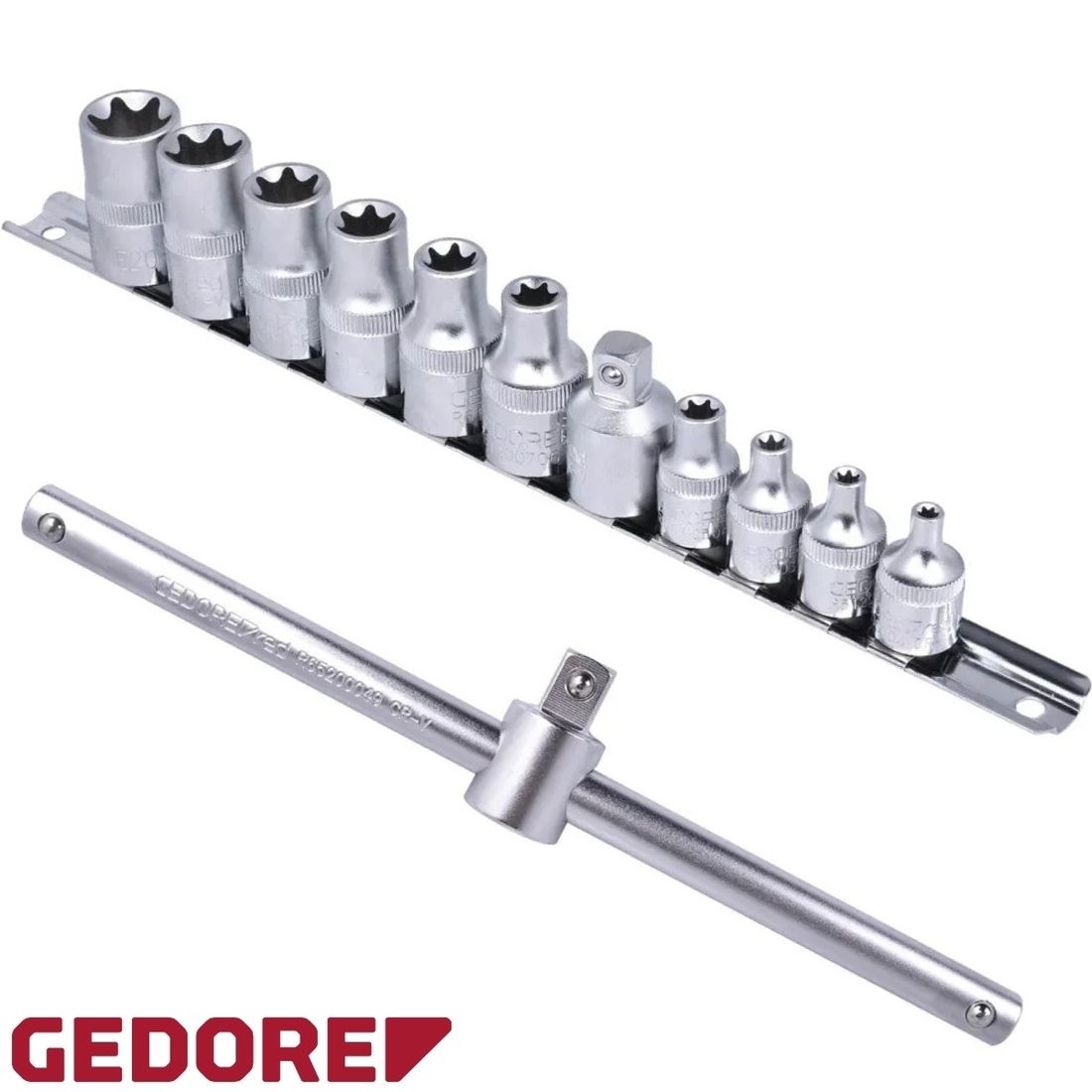 Jogo de Soquetes TORX Gedore RED Encaixe 3/8-1/2" 12 peças GR58018012