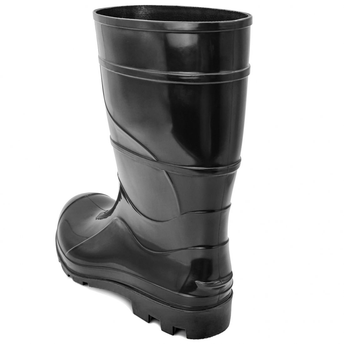 Bota PVC Preta Cano 28cm Sem Forro Tamanho 44/45 Cartom