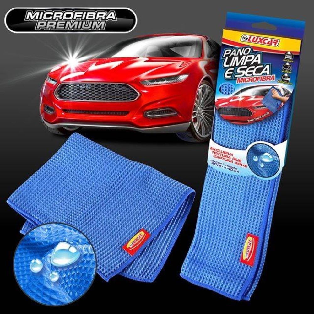 Pano Limpa e Seca Microfibra 2430 Luxcar Pano Limpa e Seca Microfibra 2430 Luxcar