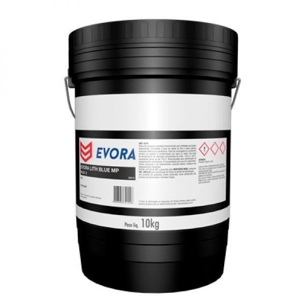 Graxa Azul Para Rolamentos Lith Blue MP NLGI2 Balde 10kg - Evora