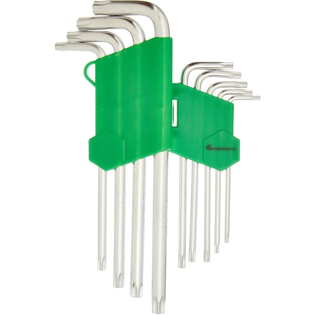 Jogo Chaves Torx "L" Longas T10-T50 9 peças Carbografite