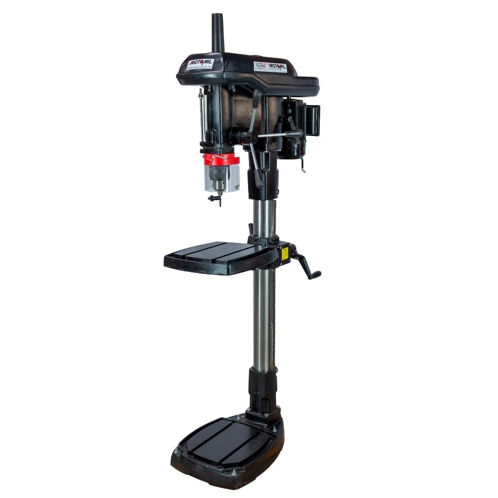Furadeira Coluna 1" Motor 1Cv Trifásico Com Chave Segurança Motomil FC-250T