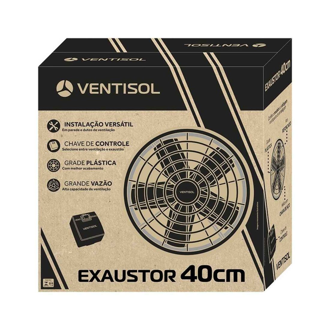 Ventilador Exaustor Industrial 40cm 140W 220V Ventisol