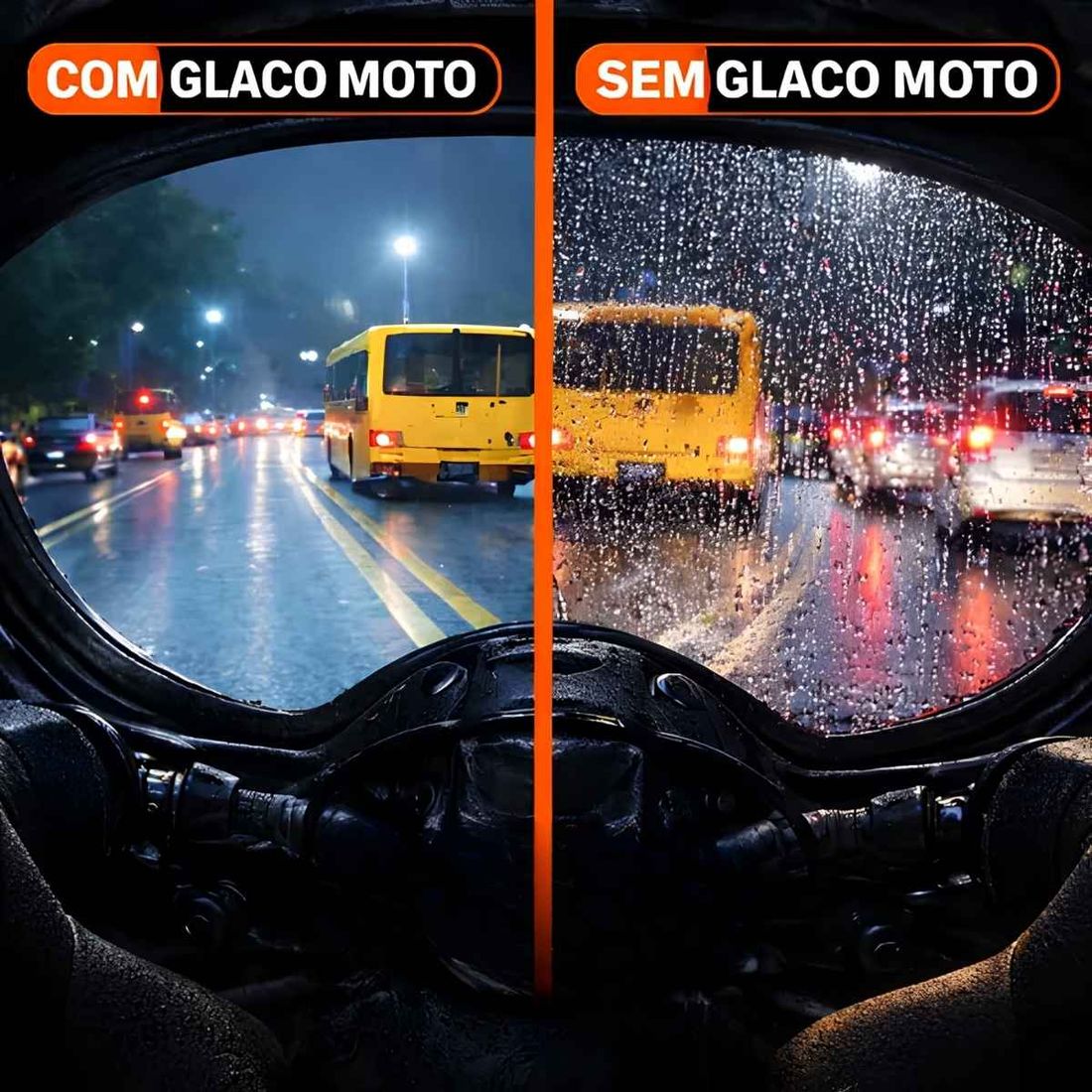 Repelente De Água Para Viseira Glaco Moto Com Aplicador 20ml Repelente De Água Para Viseira Glaco Moto Com Aplicador 20ml