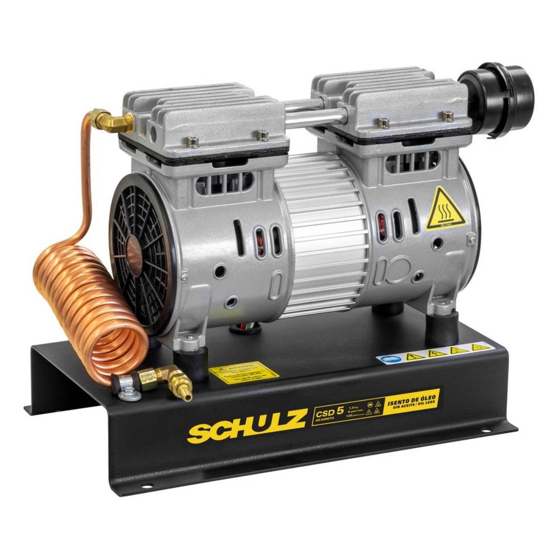 Compressor Ar Direto Schulz Bravo 5 Pés 1Cv 220V Monofásico CSD5AD