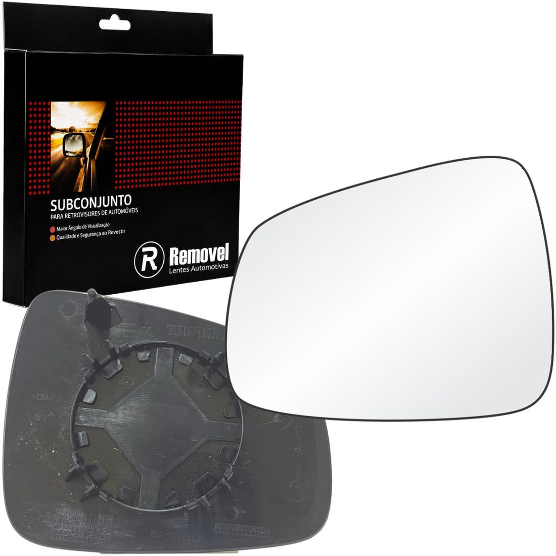 Lente Retrovisor Esquerdo Renault Sandero 2015 A 2022 Logan Após 2015