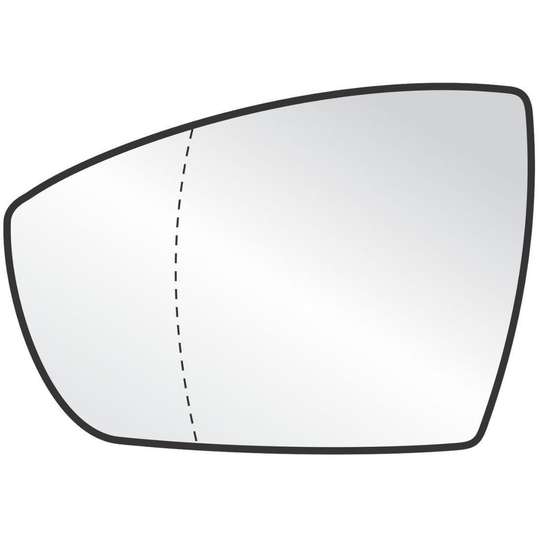 Lente Retrovisor Esquerdo Ford Ecosport 2013 A 2017 - Térmico/Asférico