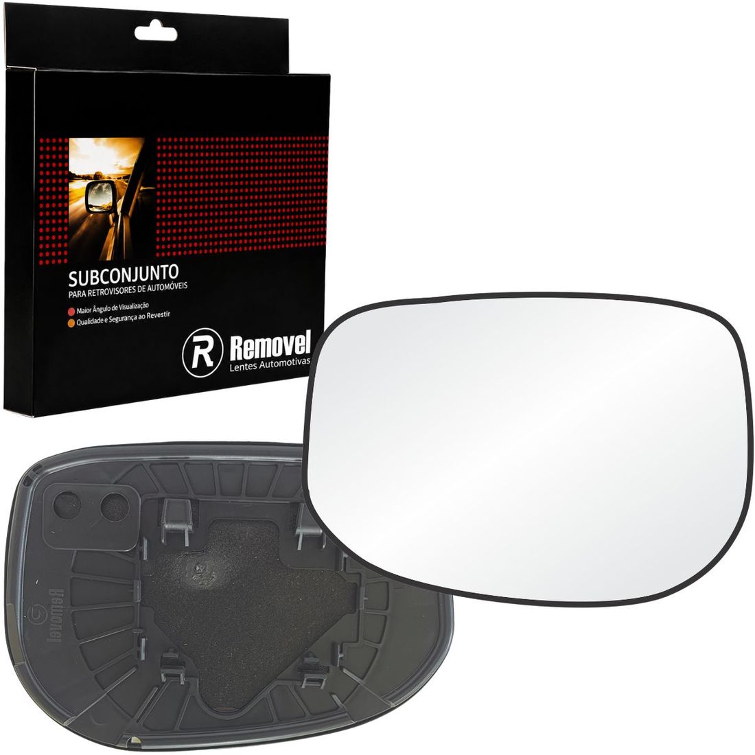 Lente Retrovisor Esquerdo Honda Fit 2010 A 2014