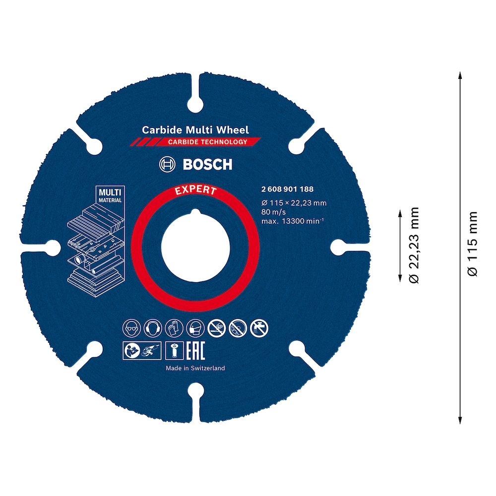 Disco Corte Carbide Multimaterial 4.1/2" 2608901188 Bosch