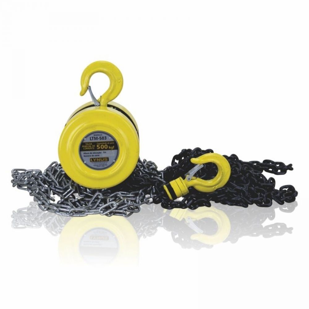 Talha de Corrente Manual Lynus 500Kg com 3metros LTM-503