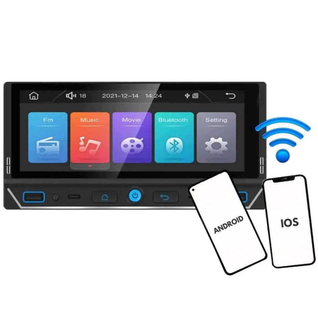 Rádio Mp5 Automotivo Tela IPS de 6.86 Roadstar Rádio Mp5 Automotivo Tela IPS de 6.86 Roadstar