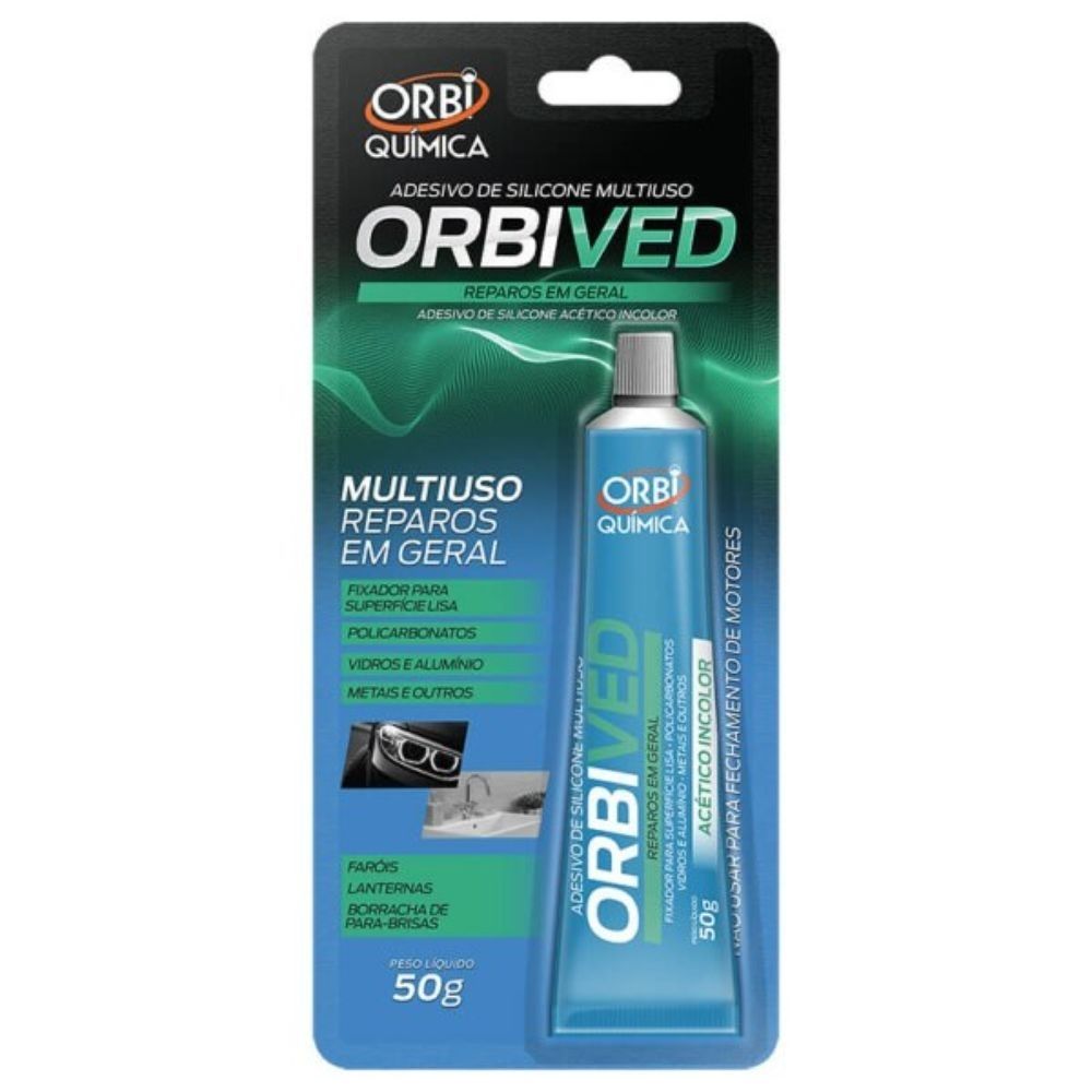 Borracha Silicone Incolor 50g Orbi