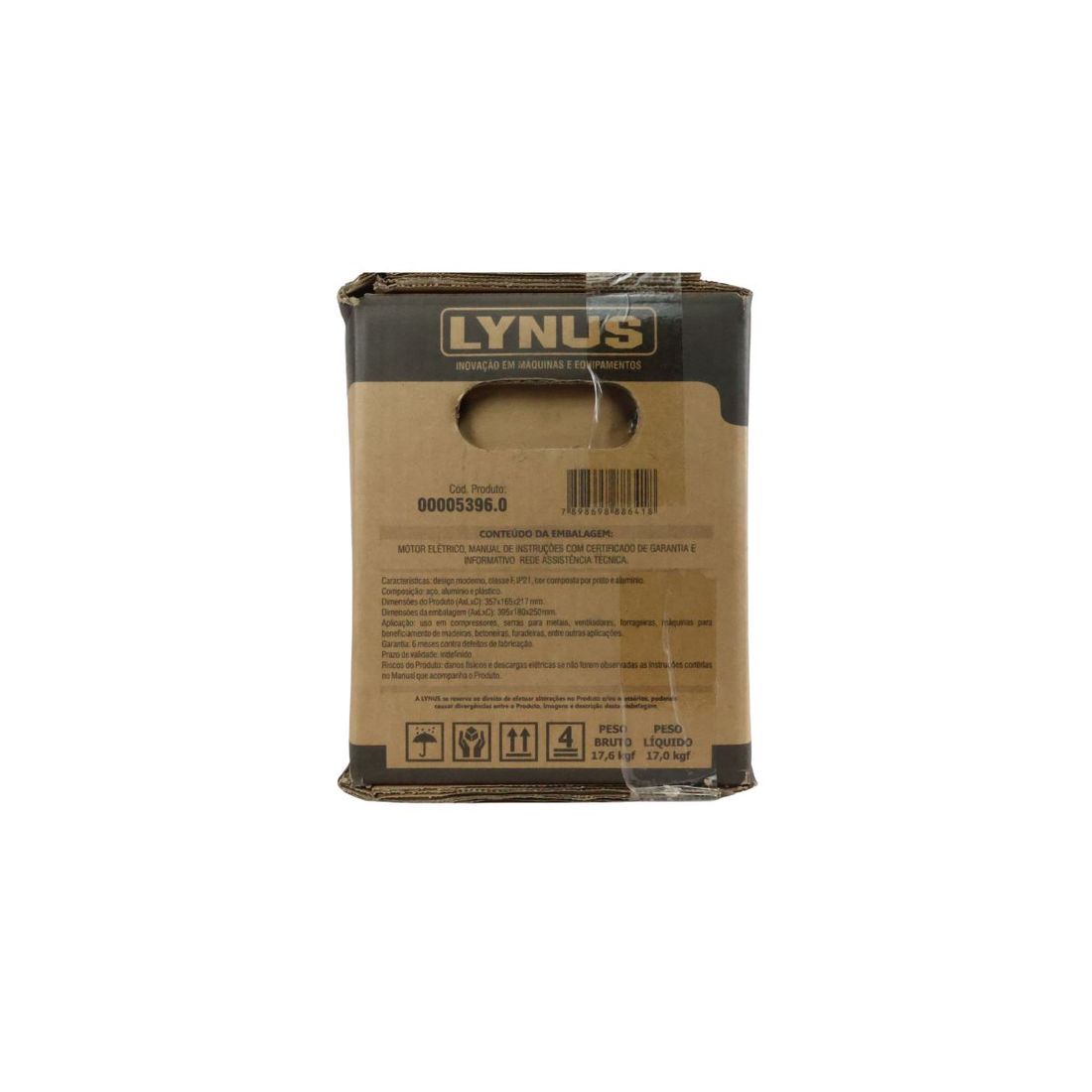 Motor Elétrico Lynus IP21 2CV 127/220V Monofásico 1720RPM