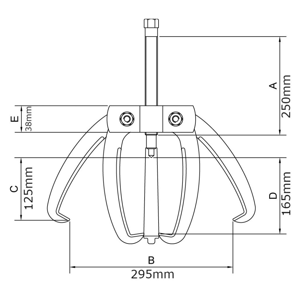 Sacador de Polias 3 Garras Rosca Fina 8" Tramontina PRO 44029/008 Sacador de Polias 3 Garras Rosca Fina 8" Tramontina PRO 44029/008