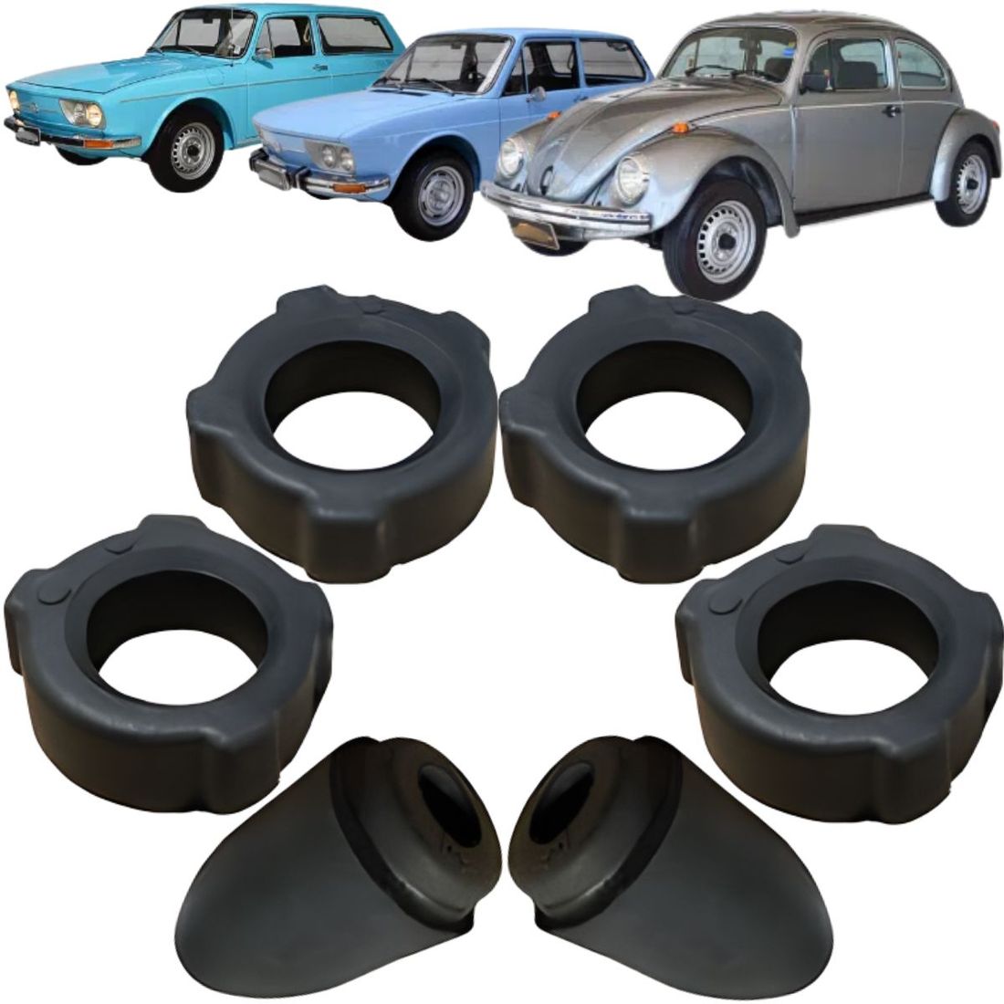 Kit De Borrachas Do Batente E Do Facão Fusca Brasilia