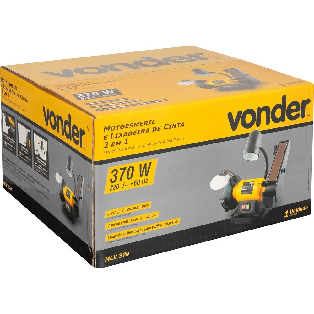 Motoesmeril Combinado Lixadeira MLV370 370W Vonder Motoesmeril Combinado Lixadeira MLV370 370W Vonder