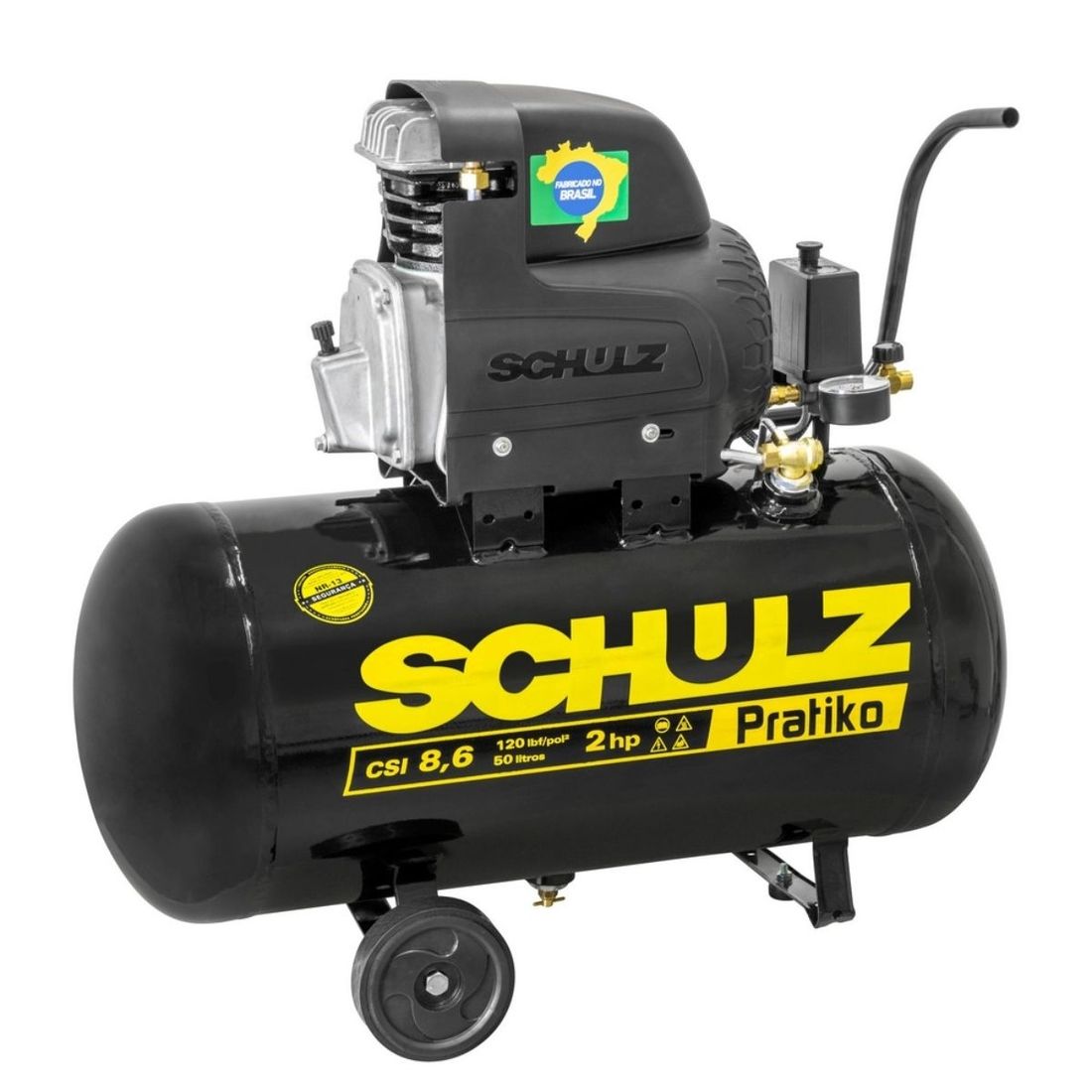 Motocompressor Schulz 8,6Pés 50L 120PSI 1,5Cv Monofásico