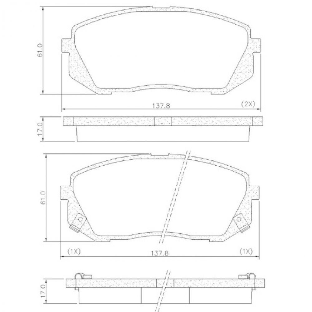 Pastilha Dianteira Kia Sportage 2.0 10/... Carens 2.0 07/...