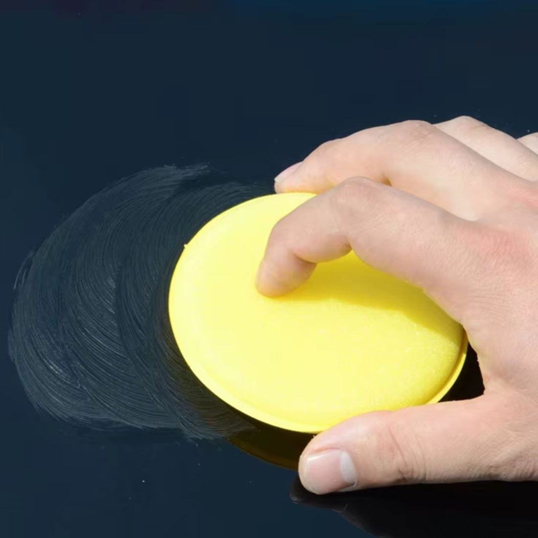 Espuma Aplicadora de Cera 100mm Amarela SGT KIT Com 5pçs
