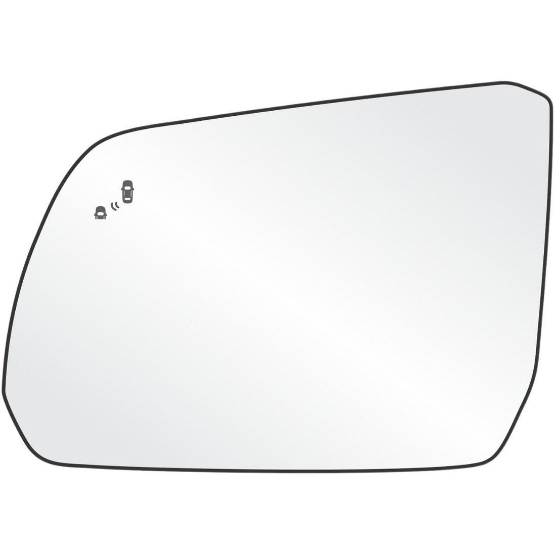 Lente Retrovisor Esquerdo Ford Ranger 2023 Em Diante (C/Sensor Ponto Cego)