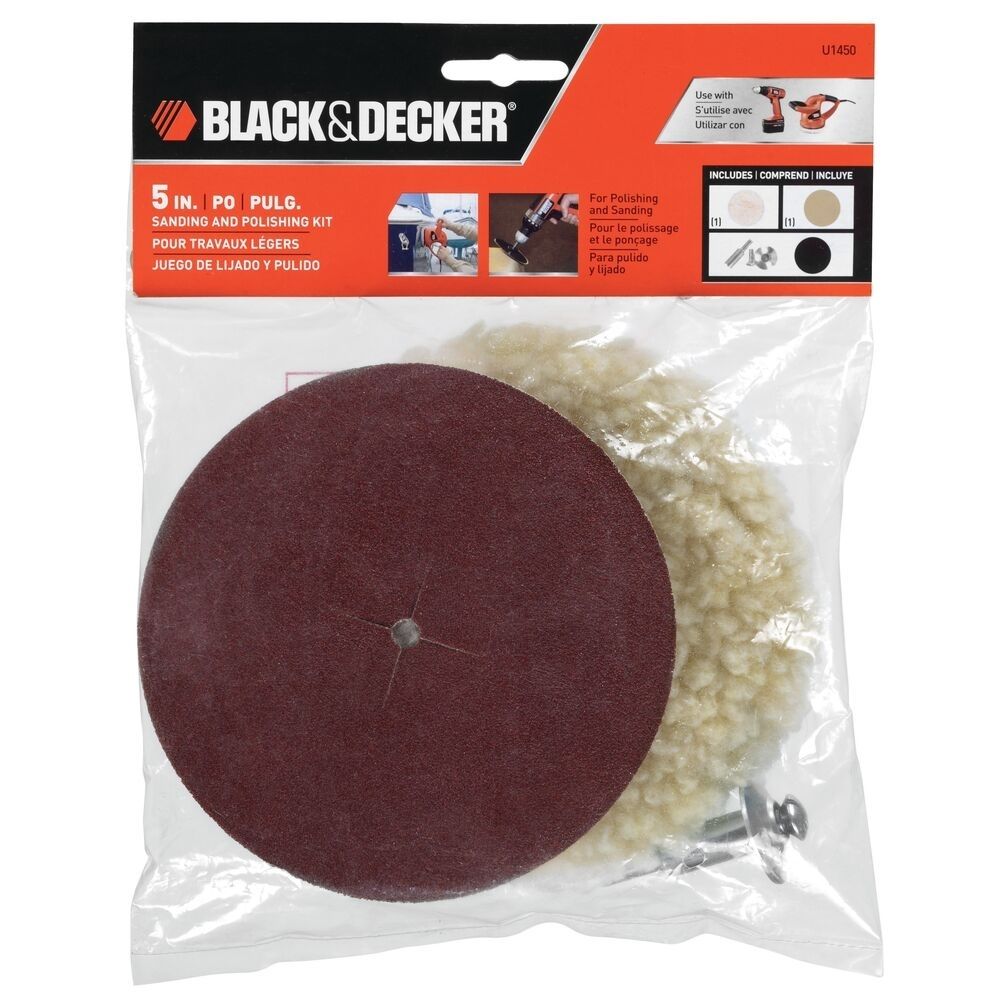 B&D - Conjunto Acessórios Para Polir e Lixar 4pçs U1450