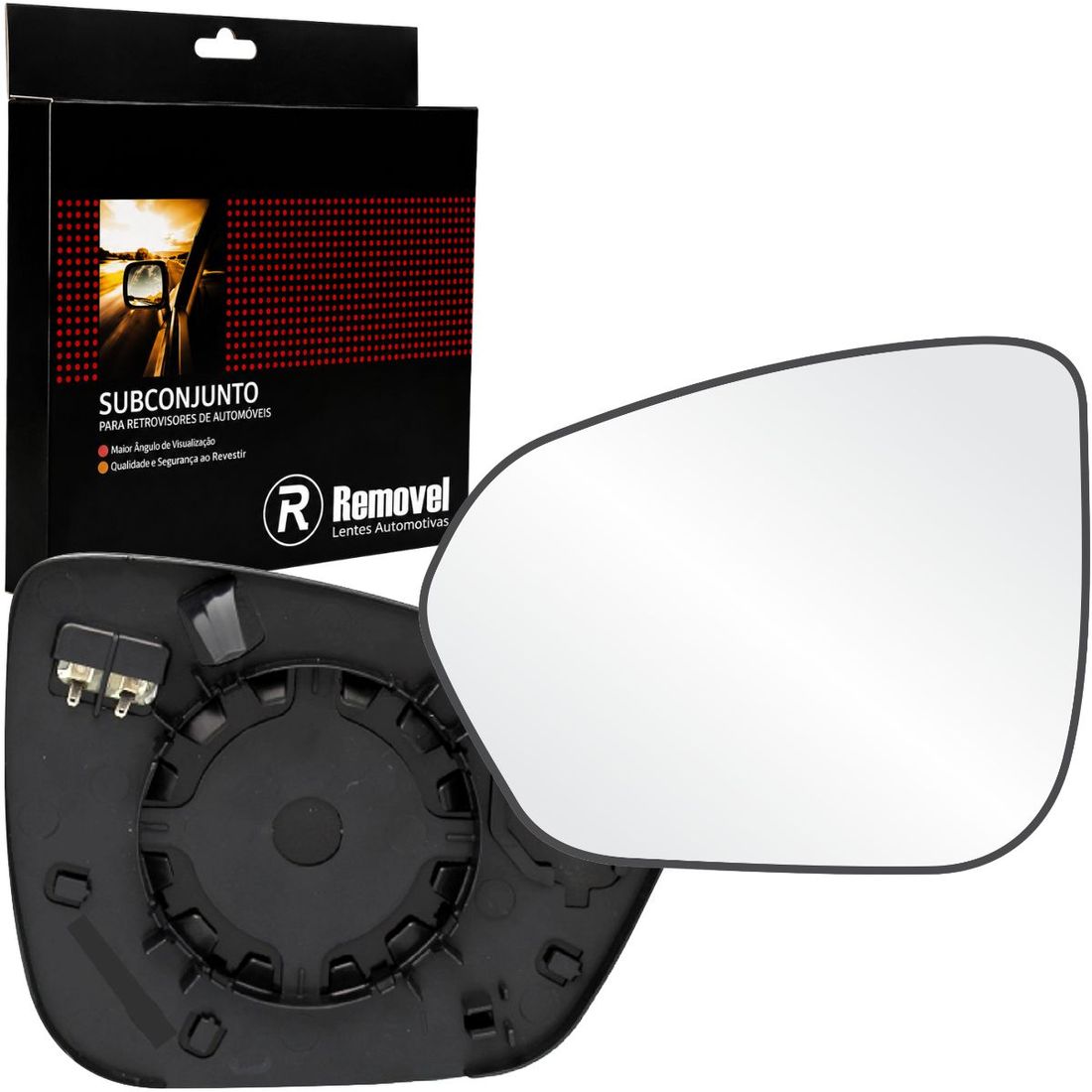 Lente Retrovisor Esquerdo Duster 2020 Em Diante Térmico - C/Sensor Ponto Cego