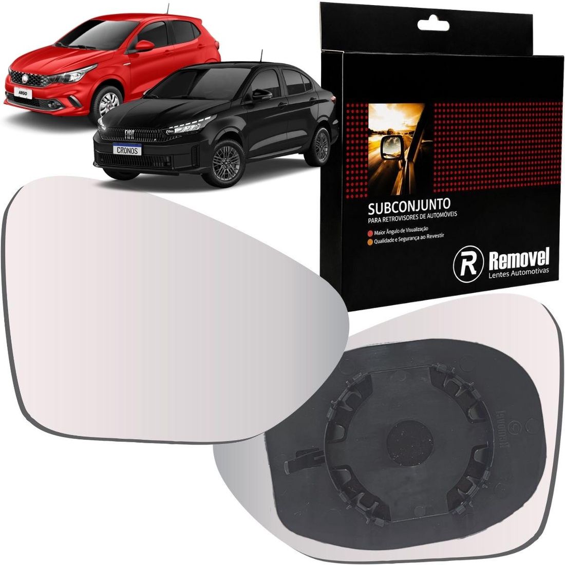 Lente Retrovisor Direito Fiat Argo Cronos Após 2017 SB048
