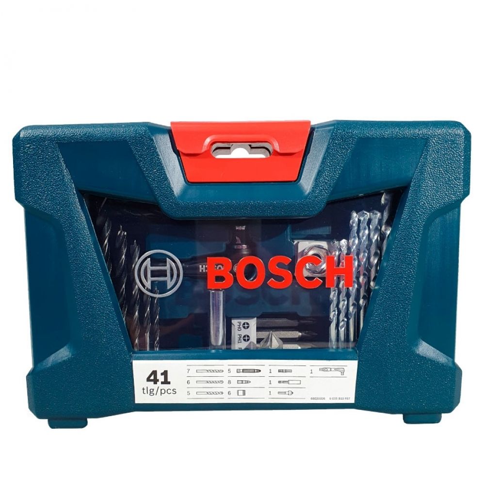 Jogo de Brocas e Ponteiros Com 41 Acessórios Bosch 2607017396 Jogo de Brocas e Ponteiros Com 41 Acessórios Bosch 2607017396