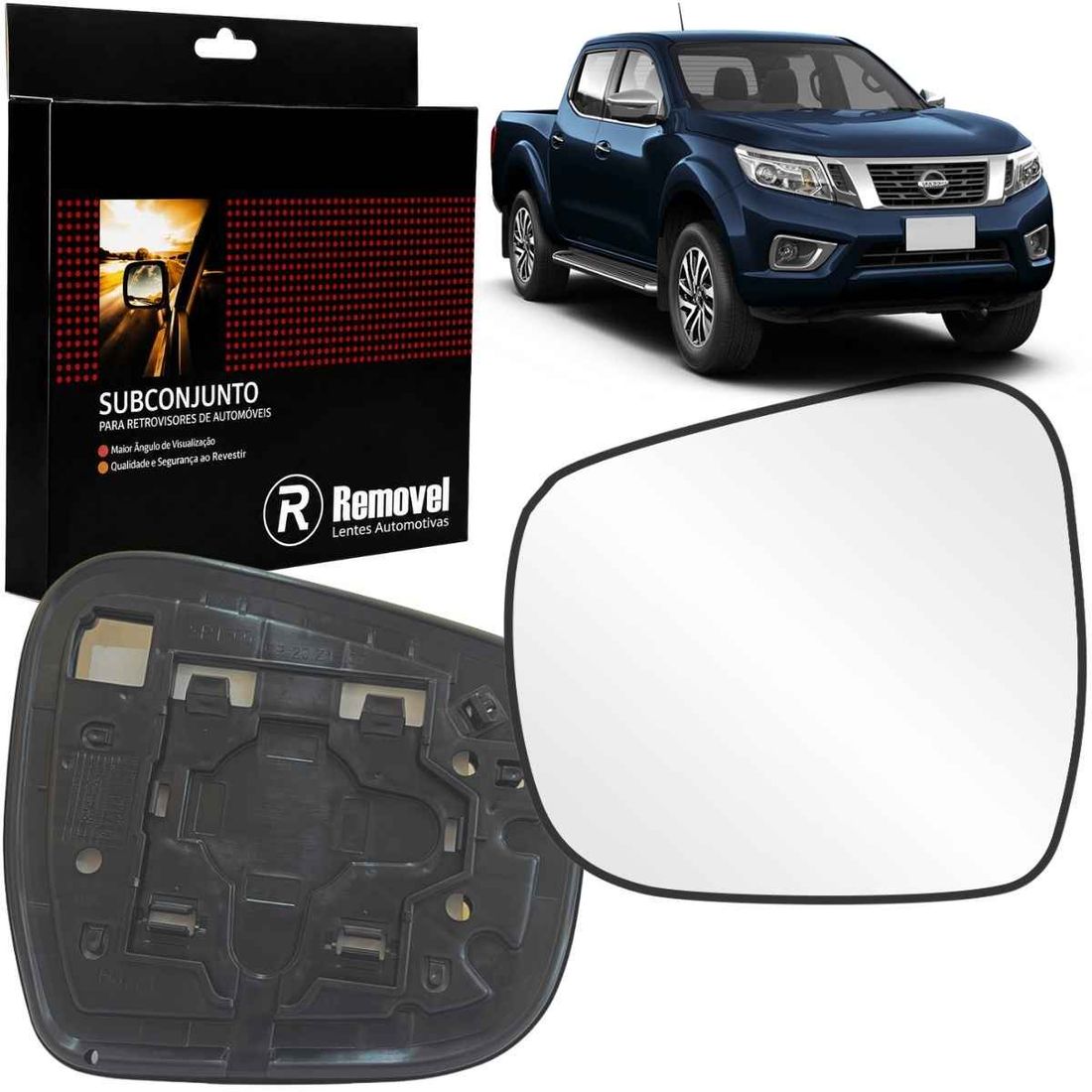 Lente Retrovisor Esquerdo Nissan Frontier 2018 Em Diante